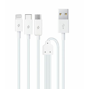 TTEC Trio Charge Cable 1.2M cable white
