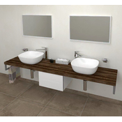 SAPHO AVICE Elegantna Deska za Umyvalnik 230x50cm, Temno Obarvan Hrast