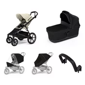 Mestni voziček Thule Urban Glide 4-wheel Soft beige + Bassinet Black SET 5in1