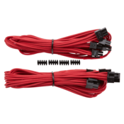 Corsair Premium Sleeved PCIe Single-Kabel, Doppelpack (Gen 4) - rot CP-8920244