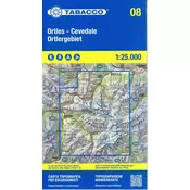 shumee Ortler, Cevedale 1:25.000. Vodoodporni turistični zemljevid 08. Tobacco