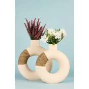 Aberto Design Set Dekorativnih saksija BK010, Krem