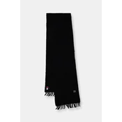 Šal z dodatkom volne Tommy Jeans črna barva, AW0AW17903