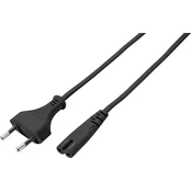 Sygonix Napajalni kabel\, evro vtič\, ravni/C7 ravni\, 3 m\, črni Sygonix SY-5043504 tok napajalni kabel črna 3.00 m, (20414679)