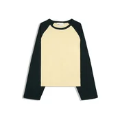 Bershka Majica nočno modra / pastelno rumena