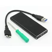 CoreParts ohišje za USB 3.0 na mSATA, podpora za 50 mm module, MSACSC/USB 3.0