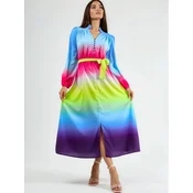 MSN Collection Obleka Maxi modra