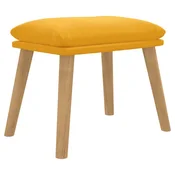 Vidaxl Stolček za noge gorčično rumen 45x29,5x35 cm žamet