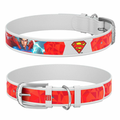 WAUDOG Usnjena ovratnica Superman DC COMICS bela 44-58 cm, širina: 35 mm
