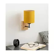 Brilagi - Zidna lampa NUBILA WOOD 1xE27/25W/230V hrast/crna/žuta