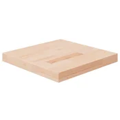Vidaxl Kvadratna mizna plošča 40x40x4 cm neobdelana trdna hrastovina