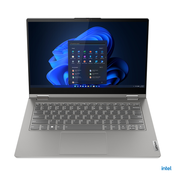 Lenovo ThinkBook 14s Yoga G2 IAP Hibridni (2-in-1) 35,6 cm (14) Ekran osjetljiv na dodir Full HD Intel® Core™ i5 i5-1235U 8 GB DDR4-SDRAM 256 GB SSD Wi-Fi 6 (802.11ax) Windows 11 Pro Sivo