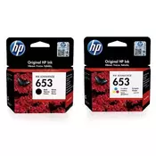 Komplet 2 kartuš HP 653/DeskJet Plus Ink Advantage 6000, 6075, 6400, 6475 - črna, barvna