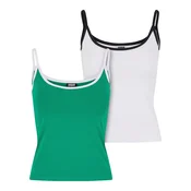 Urban Classics Top zelena / crna / bijela