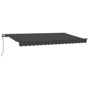Vidaxl Retraktilna tenda Antracit 350 x 200 cm blago