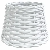Vidaxl Senčilo za svetilko belo O20x15 cm pleteno