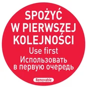 Hendi Nalepke za varnost živil uporabi najprej PL RU EN 500 kosov 850152