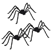Halloween Pauk Dekoracija 3 pcs Crna 150 cm Poliester i celik