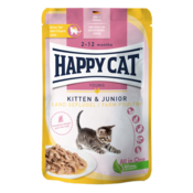Happy Cat kitten & junior perutnina v omaki 85g