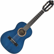 Valencia VC201 1/4 Classical Guitar Transparent Blue