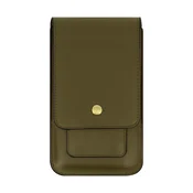 AVIZAR Univerzalna torbica za pas z dvojnim žepom za pametni telefon in držalo za kartico - zelena, (20626037)