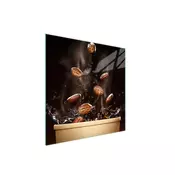 shumee STEKLENA ZAŠČITNA PLOŠČA ZA ŠTEDILNIK 50x52 COFFEE