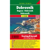 Freytag & Berndt Dubrovnik 1:10.000. Plastificiran zemljevid/načrt mesta. Freytag & Berndt