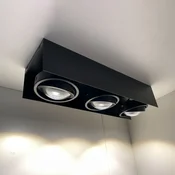 MEGATRON Cardano LED stropno reflektorsko svetilo s 3 lučmi, črno - Hodnik - Sodobni - črna - Kovina