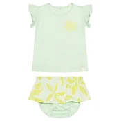 United Colors Of Benetton Komplet majica in kratke hlače 3O7SAK015 Zelena Regular Fit