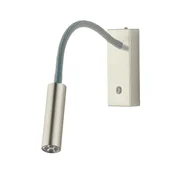 Busch Stenska svetilka LED Rocco, mat nikelj Flexarm siva - Dnevna soba/jedilnica - Sodobni - Aluminij