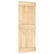 Vidaxl Drsna vrata NARVIK Naravna in črna 80 x 210 cm (213,5 cm)