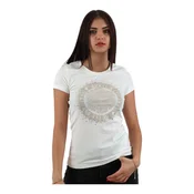 Guess Majice bela S SS CN ROUND CAMELIA