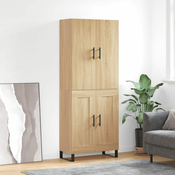 Greatstore Visoka komoda sonoma hrast 69,5x34x180 cm inženirski les
