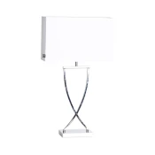 ByRydens 2820440-5000 - Stona lampa OMEGA 1xE27/5W/230V bela/sjajni hrom