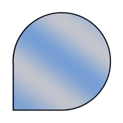 Steklo pod kaminom 1100x1100x8 mm tear