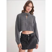 MixRay Pulover Pullover temno siva