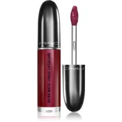 MAC Retro Matte Liquid Lipcolour mat šminka s kovinskim učinkom odtenek Crowned 5 ml