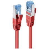 LINDY LINDY 47164 RJ45 omrežni kabel\, Patch kabel CAT 6 S/FTP 2.00 m rdeča 1 kos, (20419821)