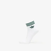 Nogavice adidas 3-Stripes Ankle Socks 3 Pairs White/ Aurora Coffee/ Crystal Sky- Collegiate Green L