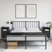 Vidaxl vidaXL Nočne omarice, komplet 2, črne, 36x39x68 cm, jeklo