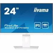 Iiyama Monitor XUB2497HSN-W2, 23.8 FHD 100Hz IPS USB-C, Bijeli