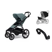 Mestni voziček Thule Urban Glide 4-wheel Mid blue + Varnostni ročaj + Zaščita pred dežjem