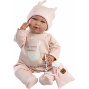 Llorens 74108 NEW BORN - realistična punčka z zvoki in ohišjem iz mehkega blaga - 42