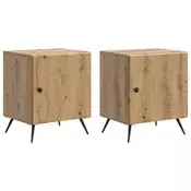 vidaXL Nočna omarica 2 pcs Artisan hrast 43 x 34,5 x 50 cm