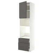 METOD / MAXIMERA Visoki element za ugradne uredaje, bela/Voxtorp tamnosiva, 60x60x240 cm