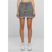 Womens mini denim skirt UC - grey