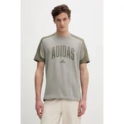 Bombažna kratka majica adidas Collegiate