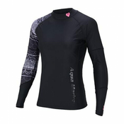 Aqua Marina ženska majica Illusion, dolg rokav, črna s sivim vzorcem, velikost XL - 6954521624495