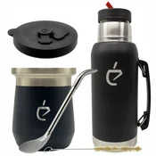 shumee Komplet za yerba mate MateGo: Termolid DualFlow, termovka, bombilla, matero