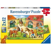 Ravensburger Puzzle Počitnice na kmetiji s konji 2x12 kosov